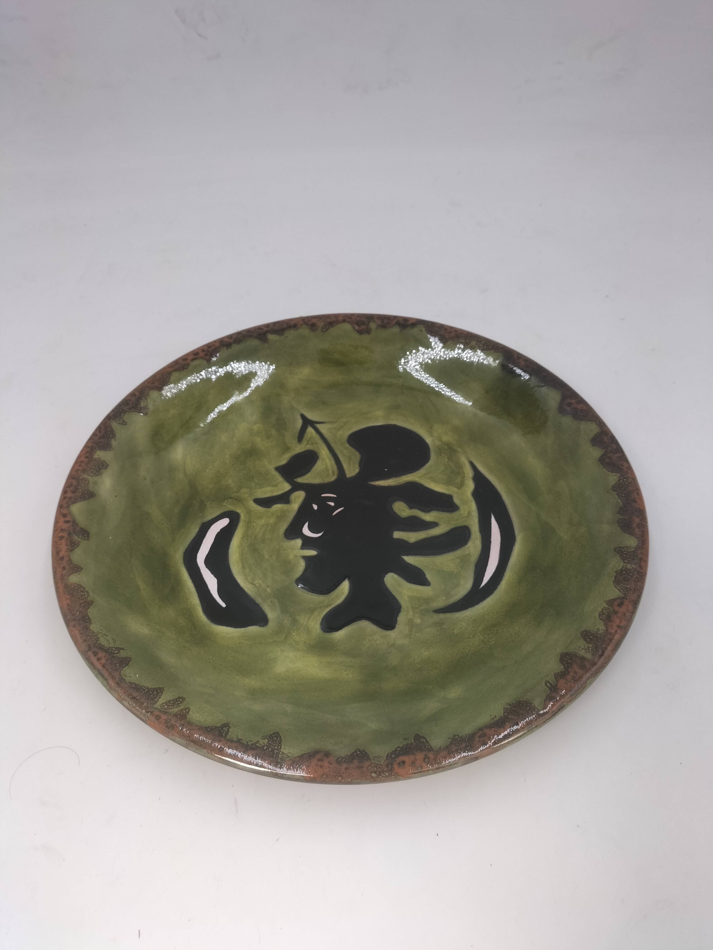 Glazed earthenware plate by Jean Lurçat