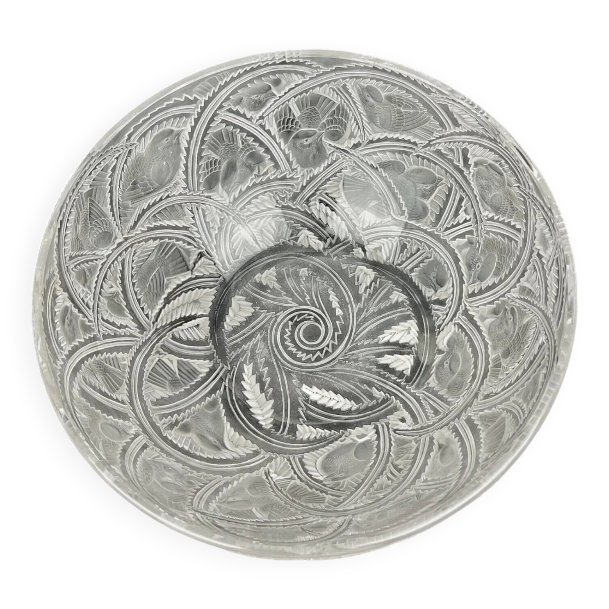Lalique crystal bowl model Pinsons