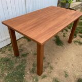 Vintage solid teak table 135x79cm an80