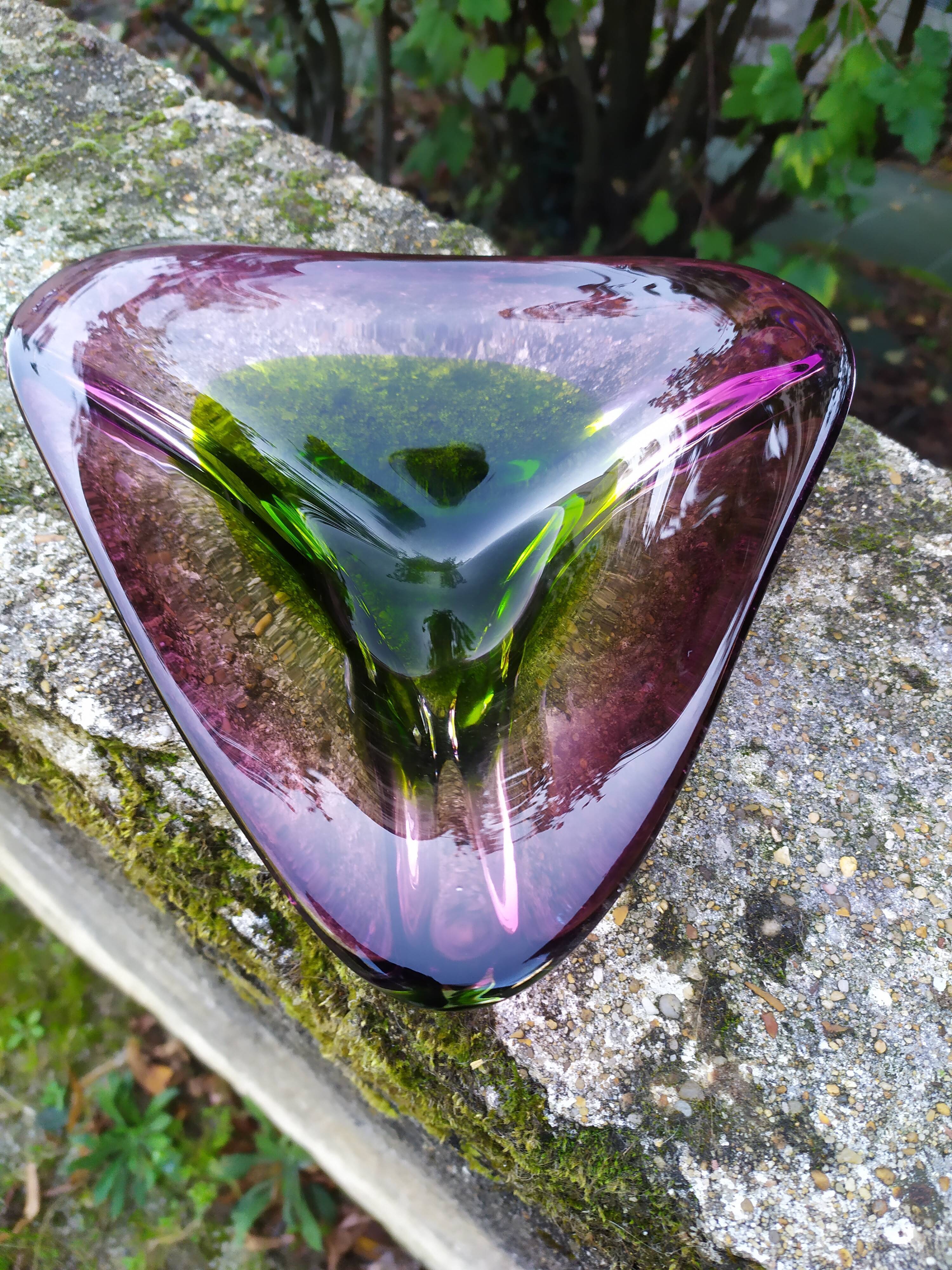 Blown glass cup from the 70s