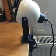 70s black and white eye ball globe lamp