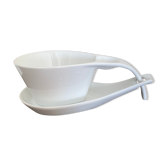 Saucière earthenware danish style, 60s