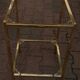 Golden side table and smoked glass 60s-70s