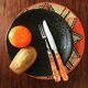 Stainless dessert and bakelite dessert covers