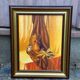 Still life tableau, monogrammed NL 37x45 cm, wood & gold frame, 1970.
