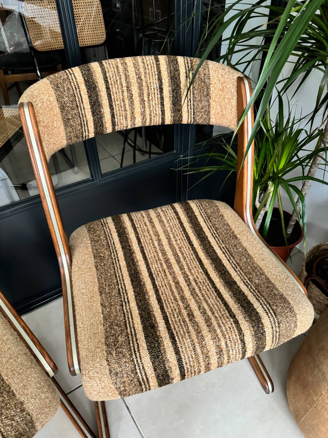 Pair of vintage Baumann Kangaroo chairs