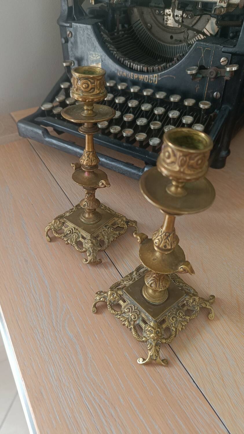 Antique baroque candlesticks