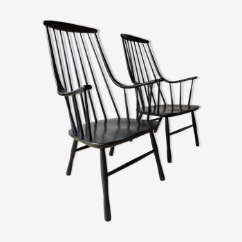 Paire de fauteuils "Grandezza" Lena Larsson des années 60