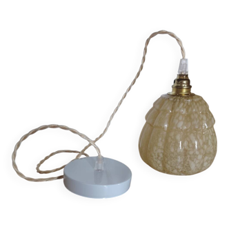 Clichy glass in creamy yellow