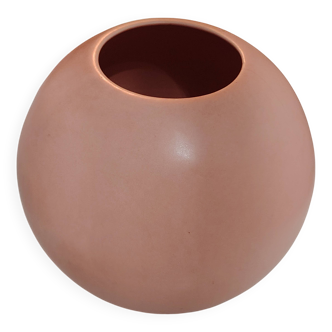 Vase Boule signé St Clément Rose Pastel