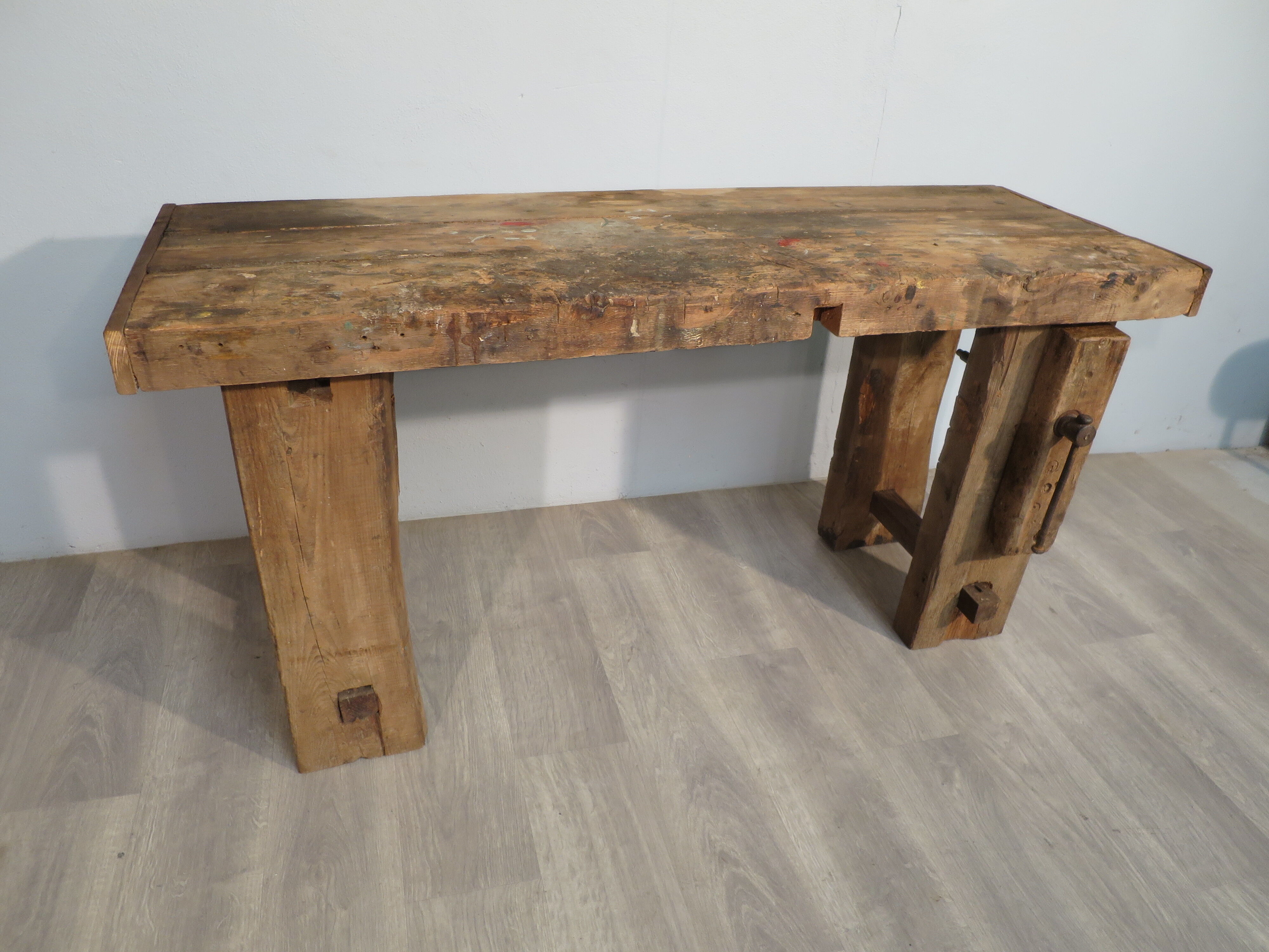 Old patinated workbench