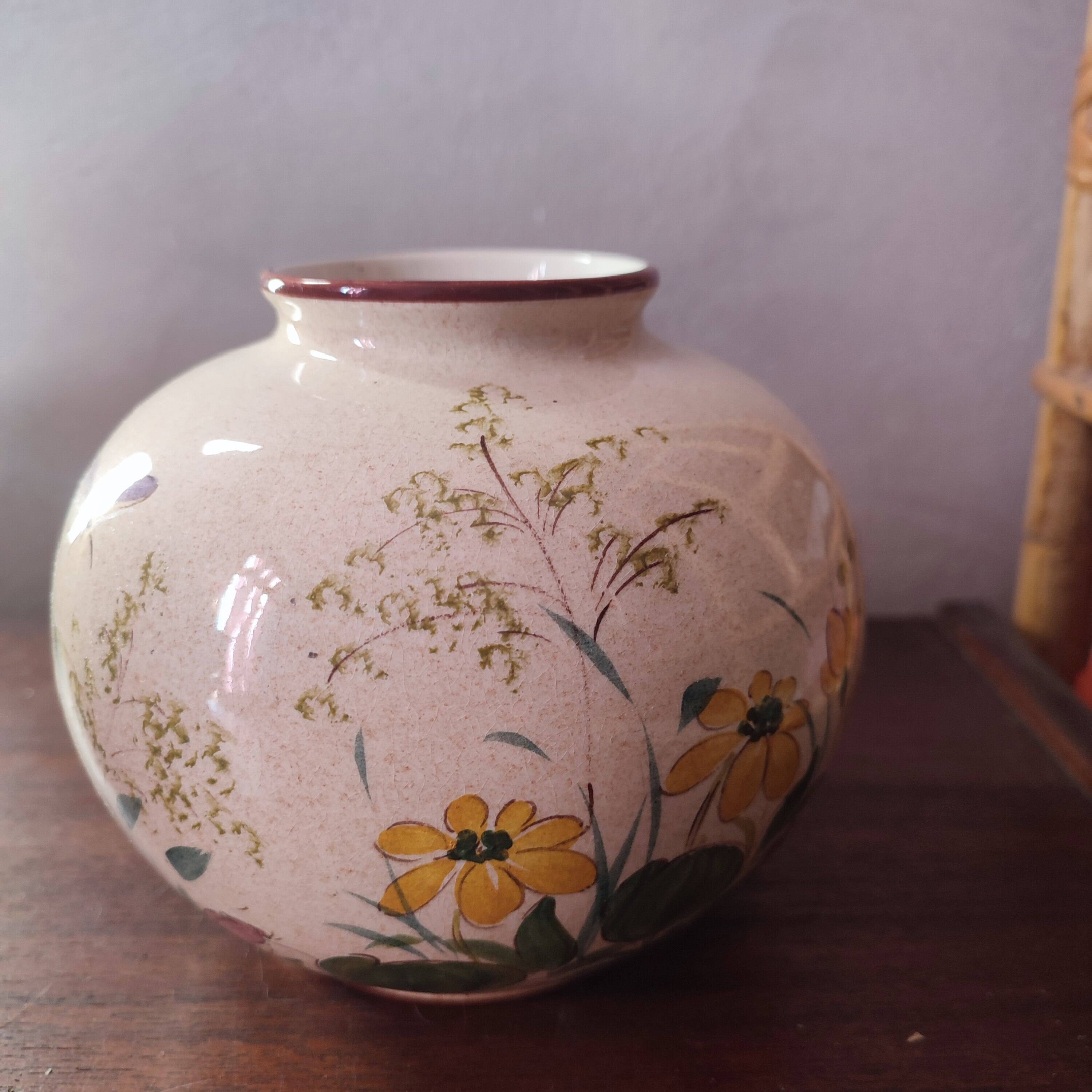 Villeroy & Boch hand-painted spherical vase