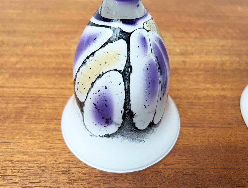 Vintage German glass vase and cup by Hans Jürgen Richartz for the Richartz art collection, set of 2.