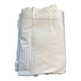 MD embroidered white sheet