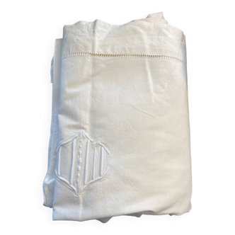 MD embroidered white sheet