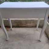 Dressing table console in white painted wood France 2000 / vintage retro classic bedroom decoration