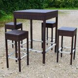 Garden furniture a standing table and 4 stools