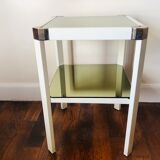 Side table green mirror trays