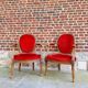 Pair Of Louis XVI Style Medallion Armchairs XIX Eme Century