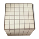 Retro brown white tiled tiled side table