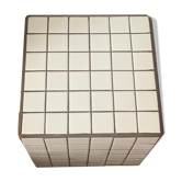 Retro brown white tiled tiled side table