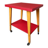 Vintage dessert trolley on wheels from the 1950s-60s.