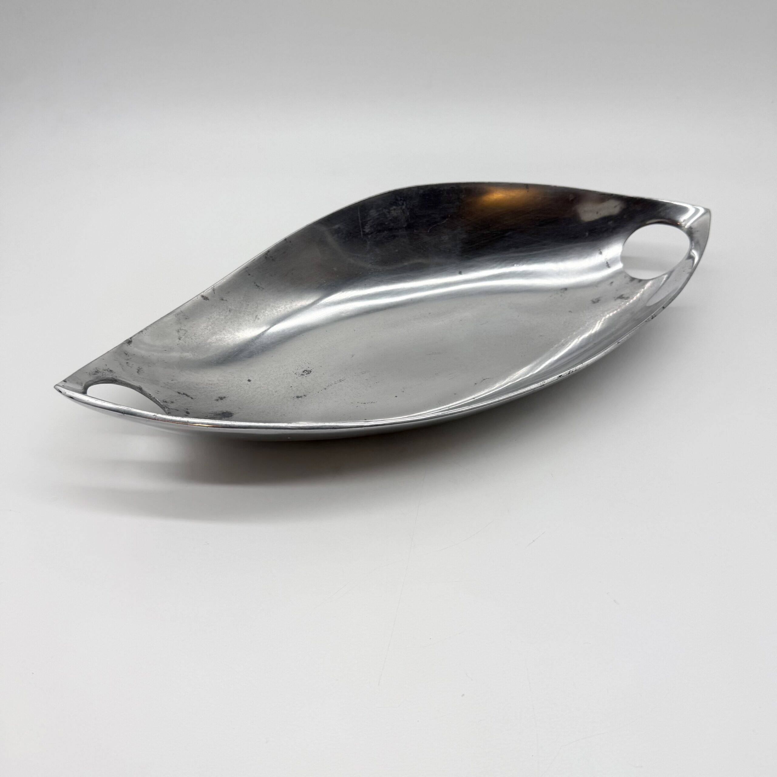 Polished aluminium cast centrepiece / bowl – 1980s