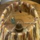 Stoneware lamp, wool lampshade
