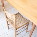 Sleek design chair braided seat