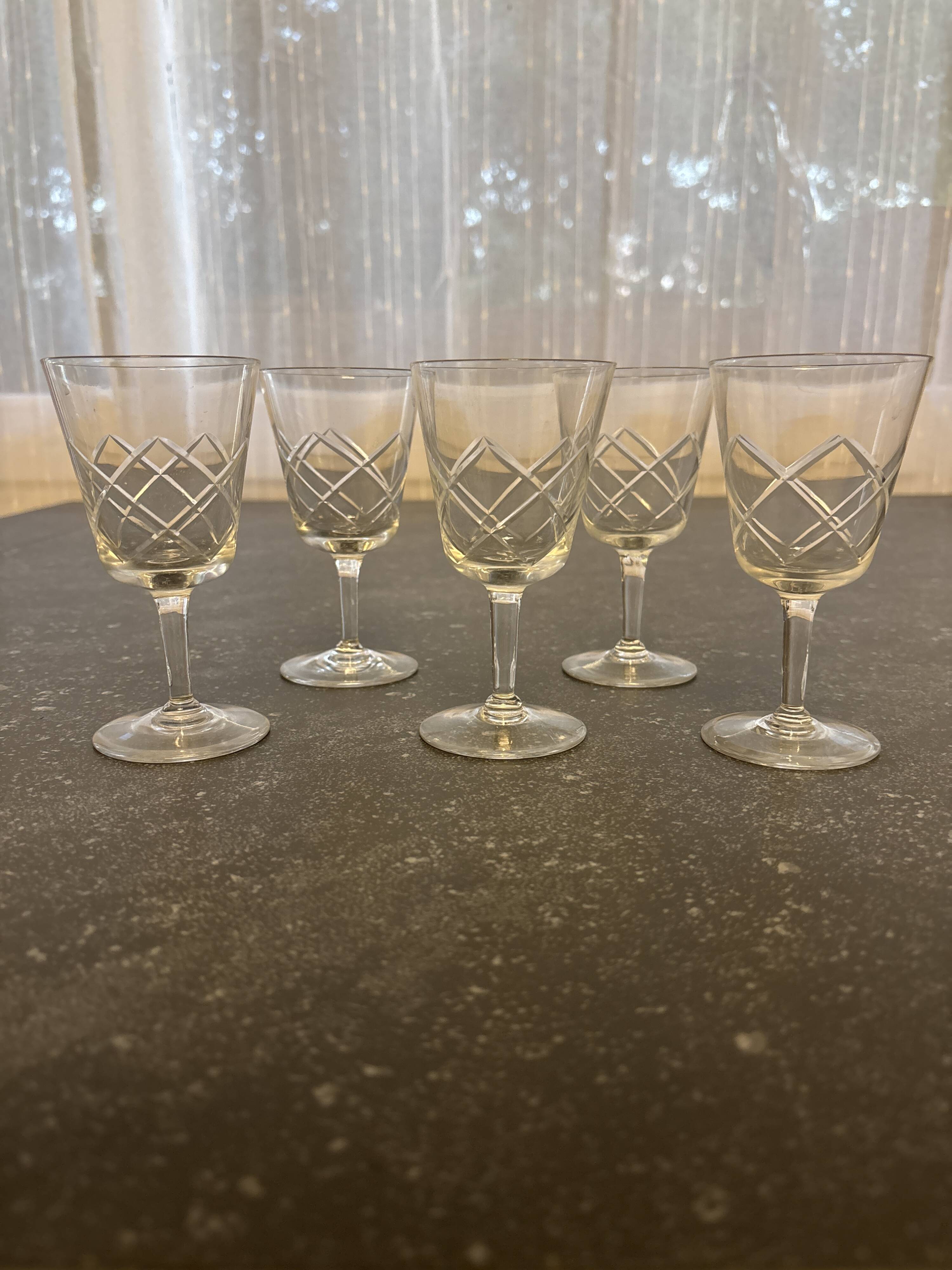 Crystal wine glass