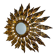 Sunburst wall mirror light – gilt metal, France 1960s