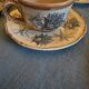 Wasmuel barbotine coffee and dessert plate service, late 19th century (19th century)