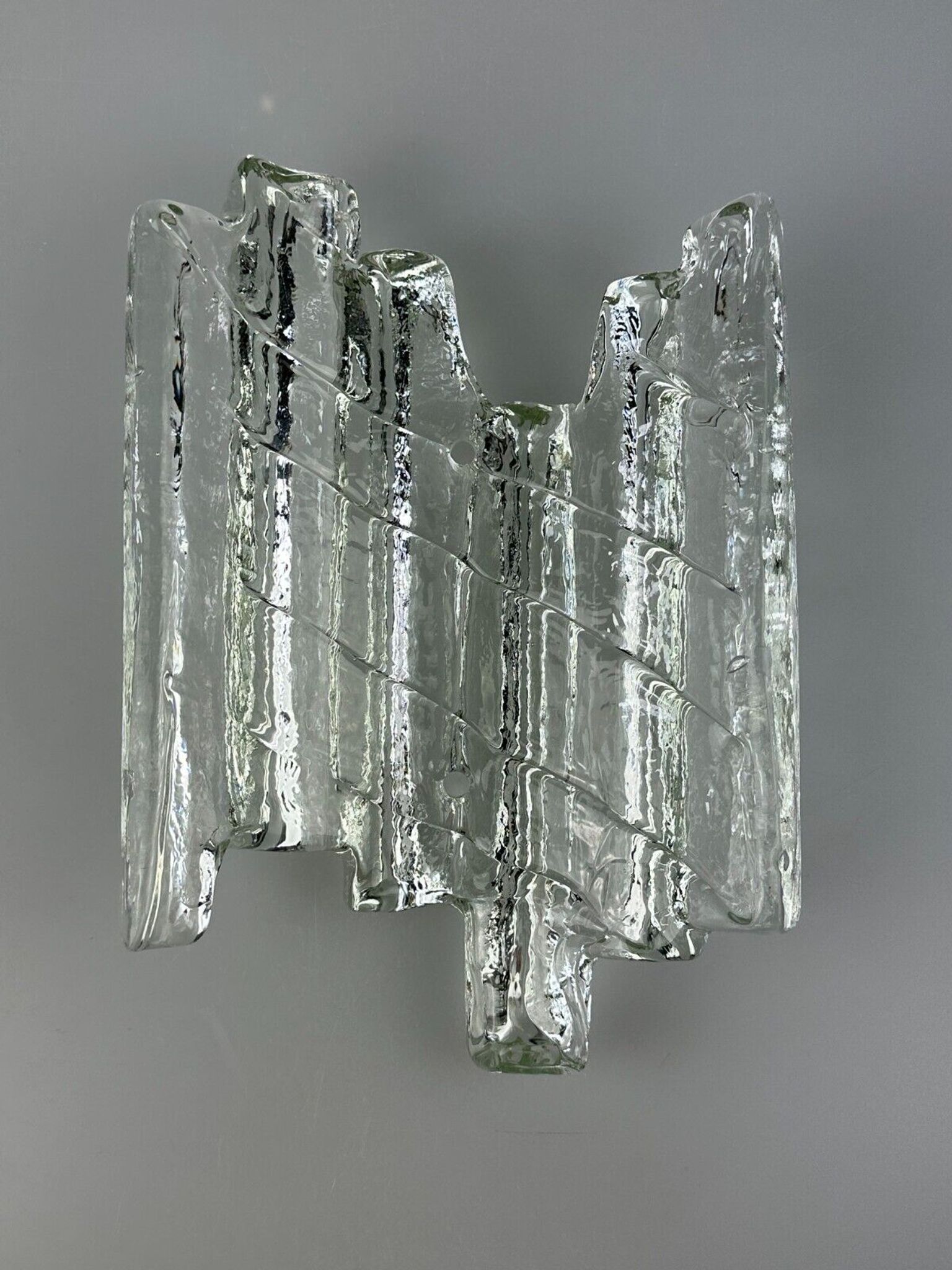 Wall lamp Wall Sconce Fischer Leuchten Germany Ice Glas Design