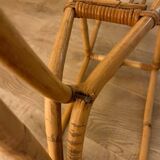 Vintage rattan rocking horse
