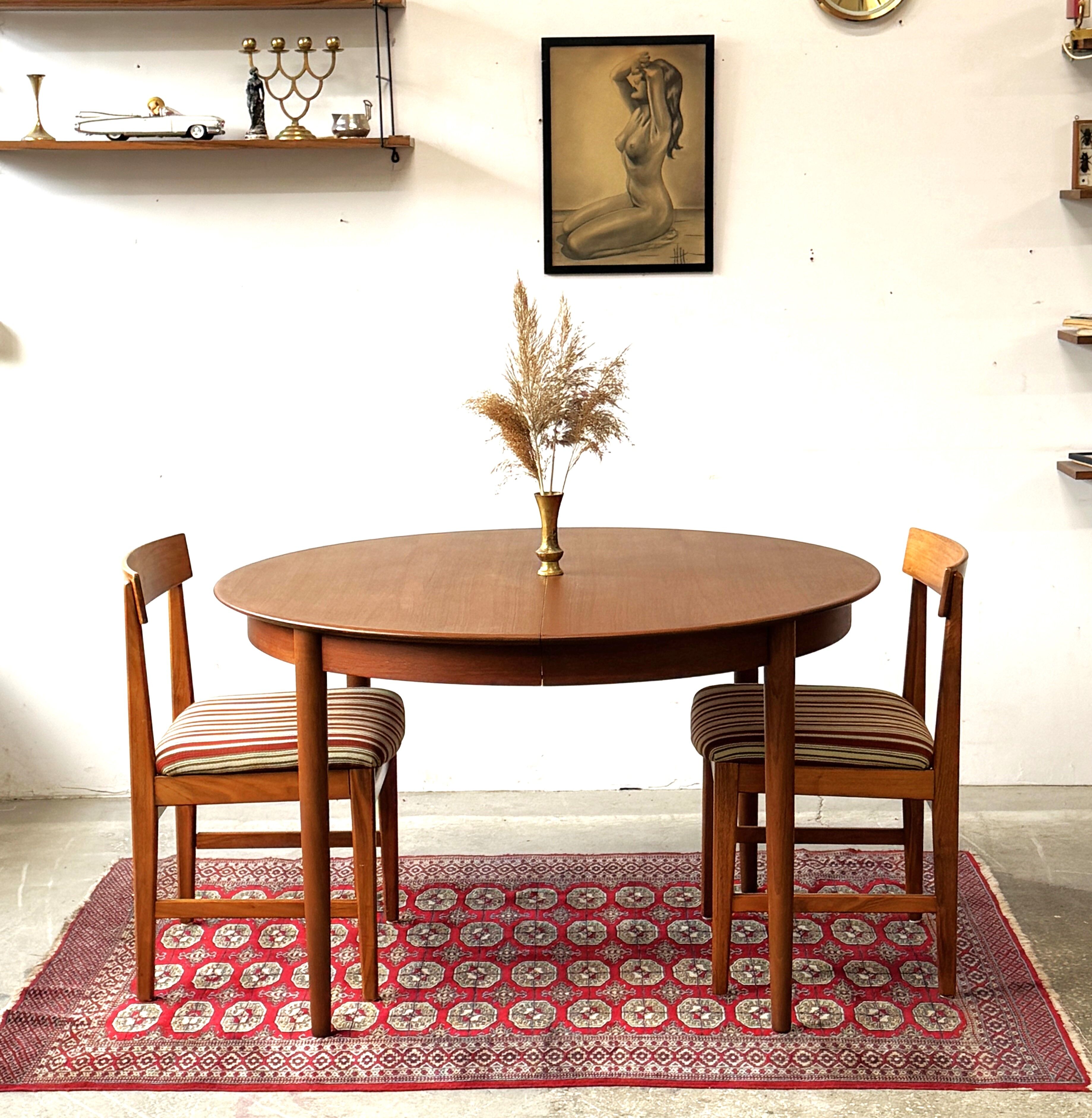 Extendable Teak Table, Denmark 1960s/1970s, Mid-Century, Vintage