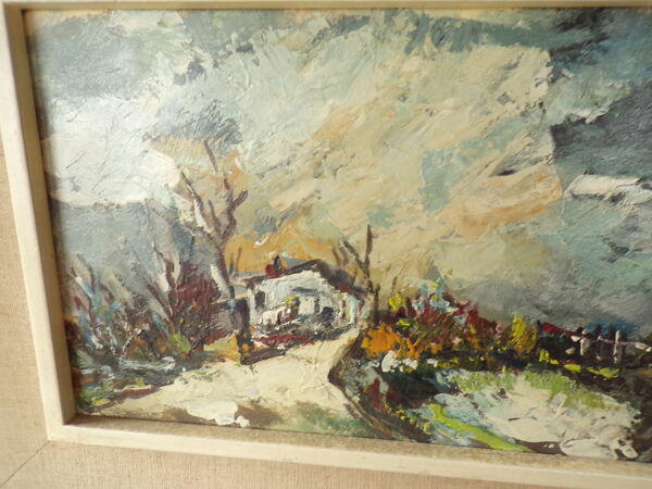 Huile sur panneau de Gilbert Chavan