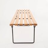 Mid-century slatted bench by Harry Bertoia for Knoll International, USA, 1960s.