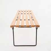 Mid-century slatted bench by Harry Bertoia for Knoll International, USA, 1960s.