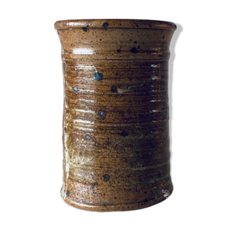 Pot with stoneware utensils signed Les Salicornes