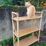 Bamboo and rattan shelf 50-60s