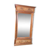 Armoire à glace en pitchpin et marqueterie