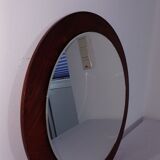 Miroir scandinave vintage en palissandre, années 1970
