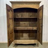 19th century raw chestnut country wardrobe
