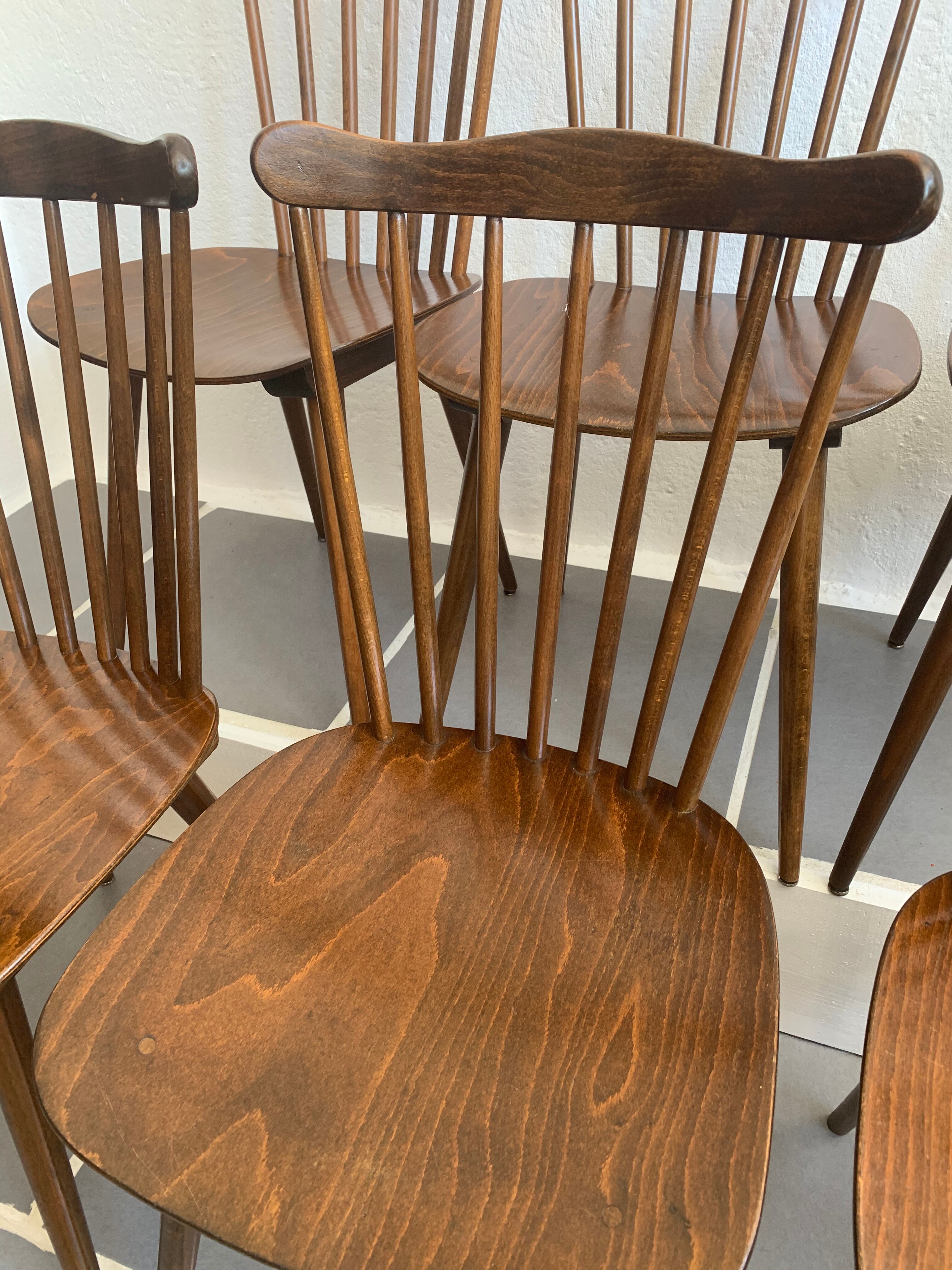 6 vintage bistro chairs