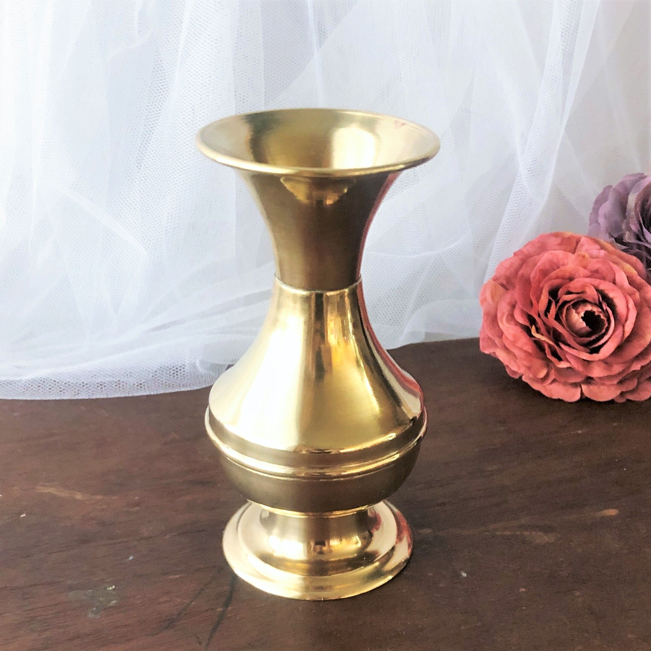 Vase soliflore laiton doré