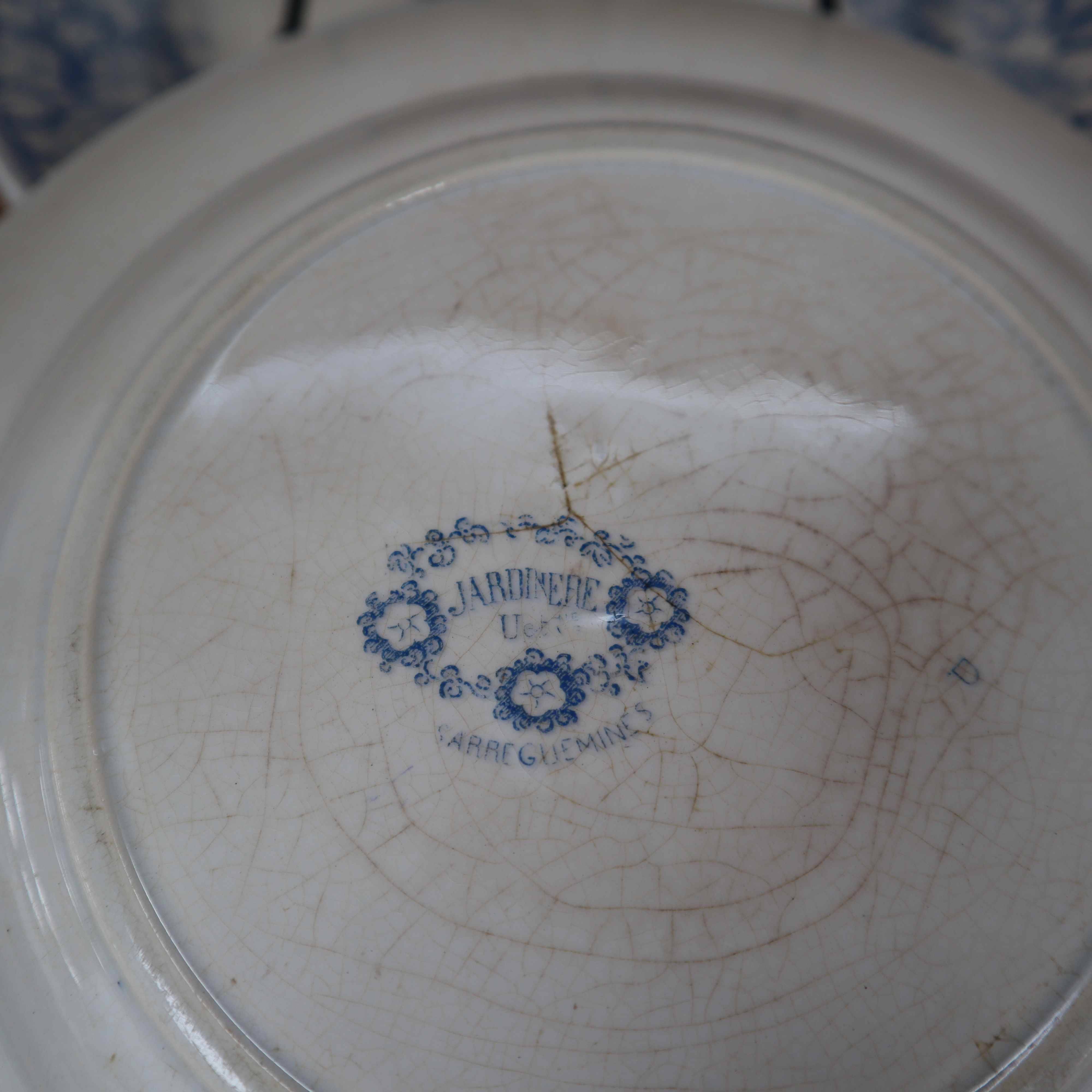 3 deep plates Sarreguemines Jardinière Terre de Fer