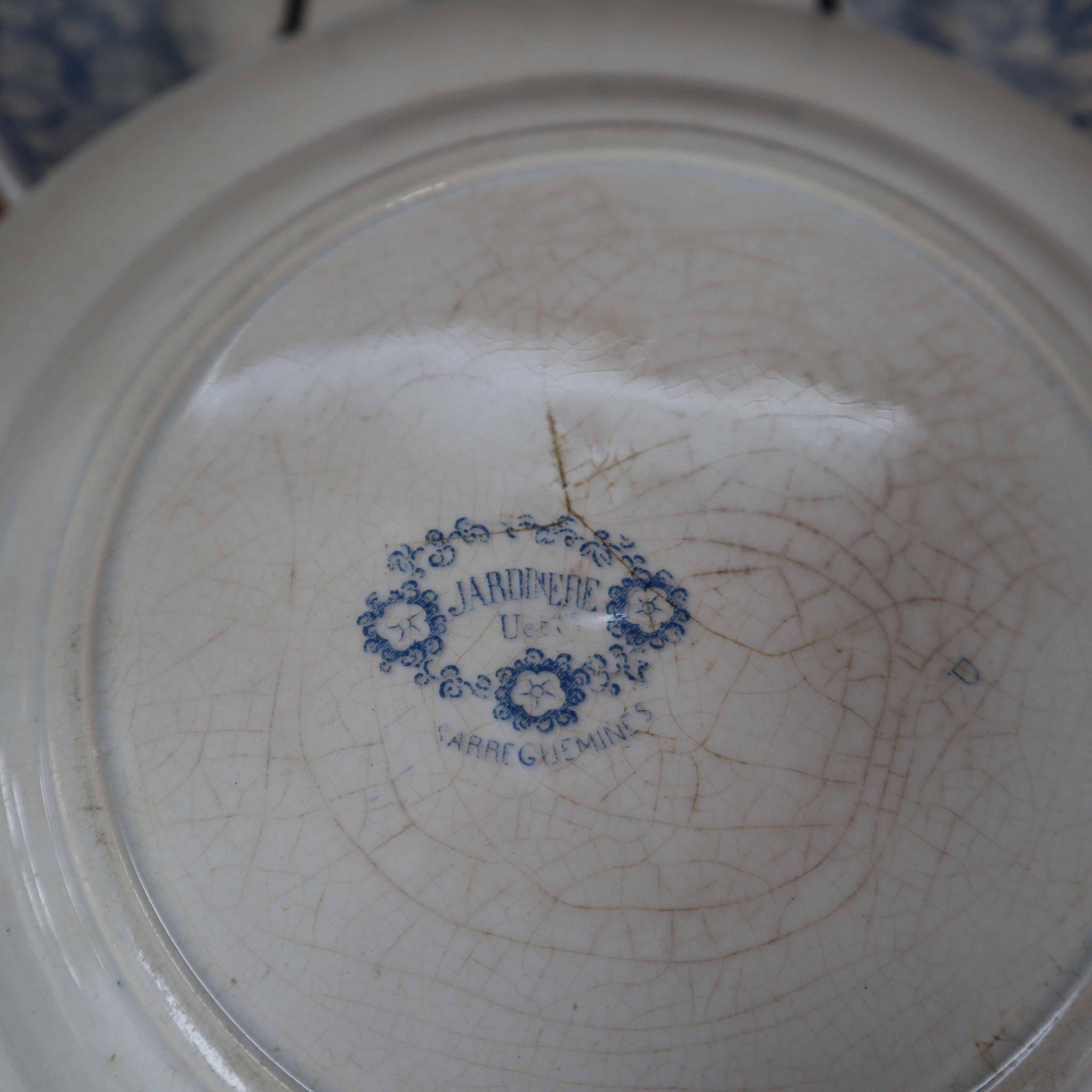 3 deep plates Sarreguemines Jardinière Terre de Fer