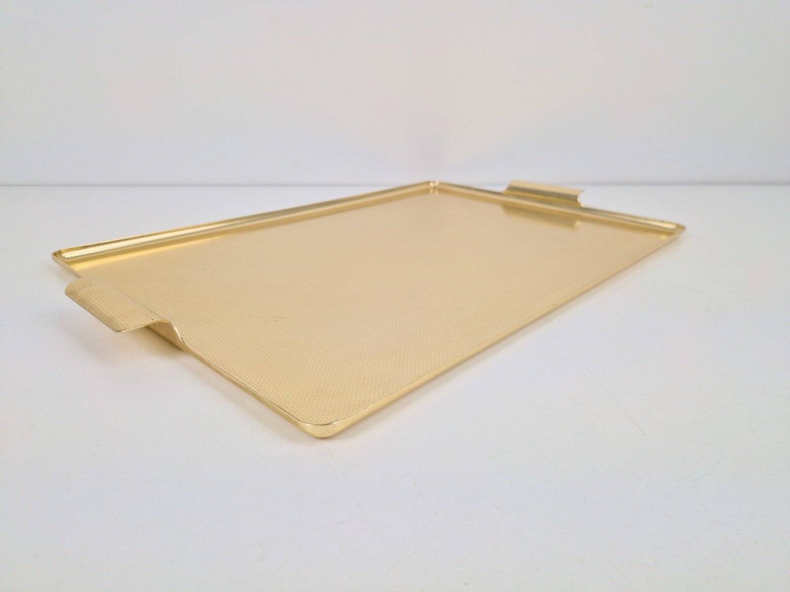 Large Gold-Anodised Aluminium Tray by Kaymet, 1950s
