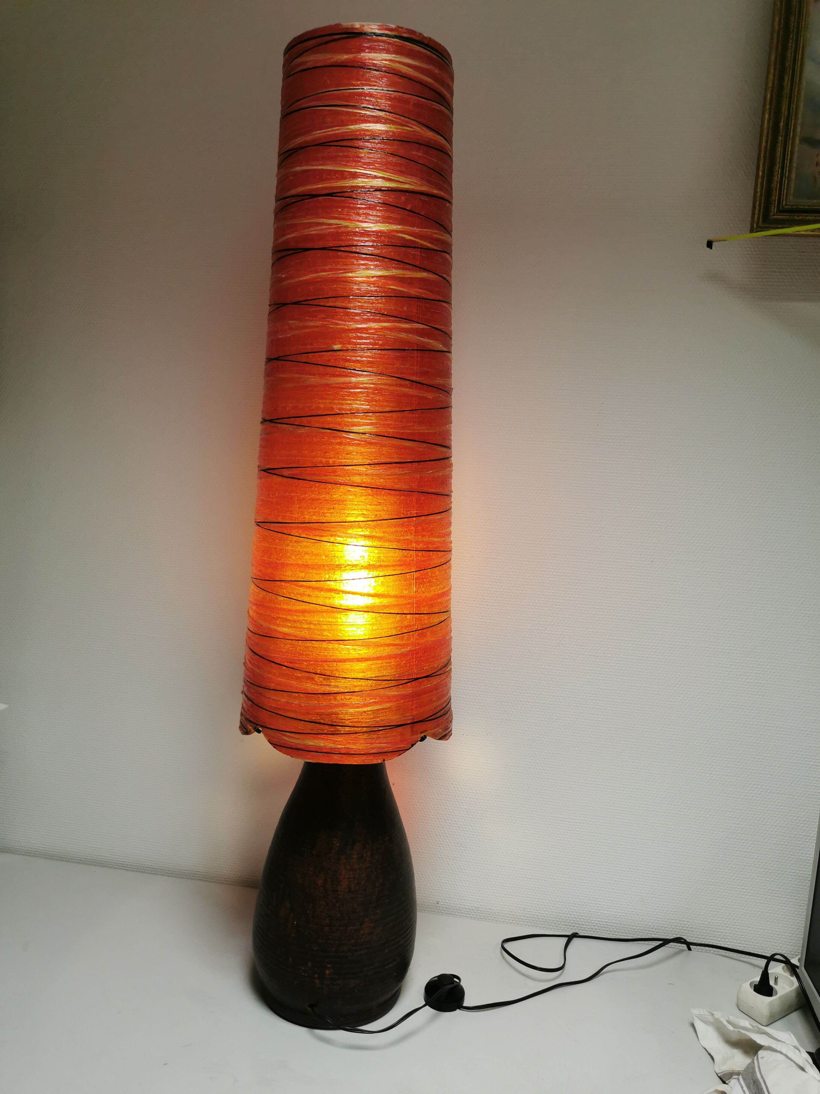 Large Vintage Ceramic Lamp ACCOLAY