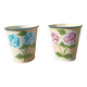 Pots de fleurs métalliques peint main